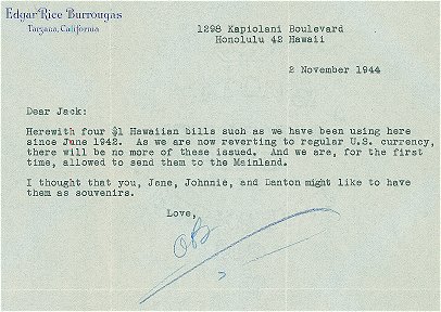 November 2, 1944 letter: ERB to JCB