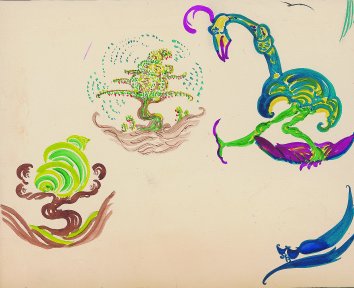Four-colour sketch by Jane