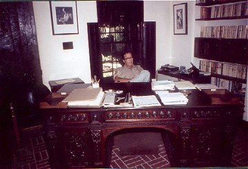 Hulbert Burroughs at ERB's desk: Tarzana