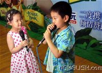 Volunteer children dubbed Tarzan and Jane